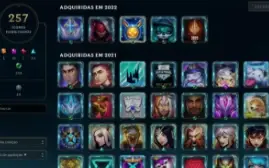 Conta Lol +1200 Skins
