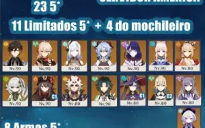 Conta Genshin Impact Ar 60 Endgame Com 23 5⭐