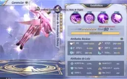 Conta LVL 60 Saint Seiya Awakening Codex completo