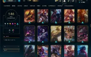 Unranked com TODOS os champs e 146 Skins +5 Prestigios