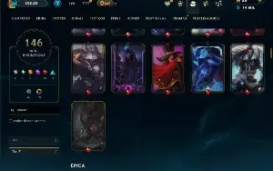 Unranked com TODOS os champs e 146 Skins +5 Prestigios