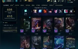 Unranked com TODOS os champs e 146 Skins +5 Prestigios