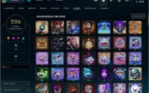 CONTA DIAMANTE 4 - 207 SKINS -2 MÍTICAS E 15 LENDÁRIAS