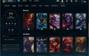 CONTA PLATINA COM HECARIM LANCEIRO ZERO - SKIN MÍTICA