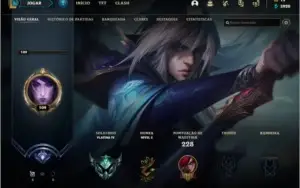 CONTA PLATINA COM HECARIM LANCEIRO ZERO - SKIN MÍTICA