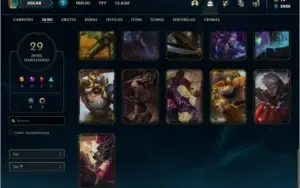 CONTA PLATINA COM HECARIM LANCEIRO ZERO - SKIN MÍTICA