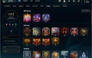 CONTA PLATINA COM HECARIM LANCEIRO ZERO - SKIN MÍTICA