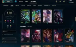 CONTA PLATINA 2, 133 CAMPEÕES, 118 SKINS !!!