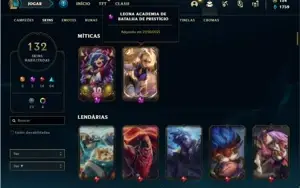 Conta platina 3 com 145 Champs e 132 Skins + 1 Prestigio