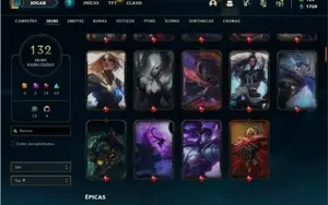 Conta platina 3 com 145 Champs e 132 Skins + 1 Prestigio