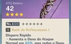 (AR7) Keqing + Fishl + Arco enferrujado + 3 armas 4*