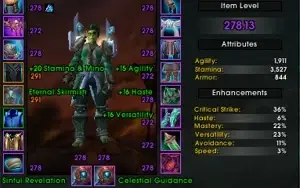 Monk/278Ilvl/4 peças/Renome 80 e mais! veja a descrição!