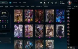 Conta LoL Br c/ 421 SKINS, TODOS campeões e 14k de essência