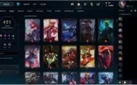 Conta LoL Br c/ 421 SKINS, TODOS campeões e 14k de essência