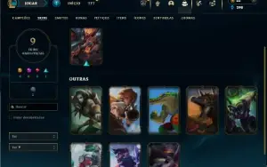 Platina 1 com 45 Champs e 9 Skins + 60 Espolios