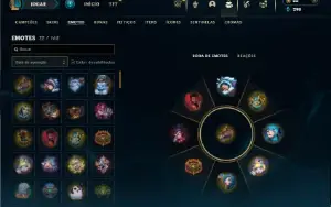 Platina 1 com 45 Champs e 9 Skins + 60 Espolios