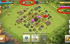 CONTA CLASH OF CLANS CV 5 COM TROCA DE NICK DISPONIVEL