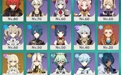 AR 53 Xiao + Venti + Klee + Diluc + Qiqi + Mona