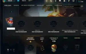 Conta Unranked com 45 Champs e 17 Skins + 1 Fragmento