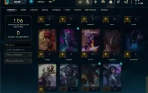 Conta Unranked com 45 Champs e 17 Skins + 1 Fragmento