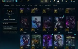 Conta Unranked com 45 Champs e 17 Skins + 1 Fragmento