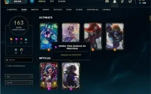 Conta prata 3 com 141 Champs e 163 Skins + 1 Prestigios