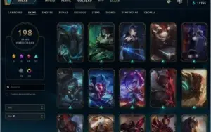 Conta League of legends plat 4 198 skins icones season 2