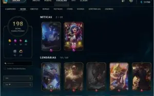 Conta League of legends plat 4 198 skins icones season 2