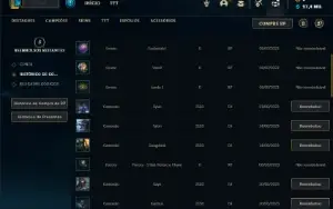 Conta Mestre com 25 Champs e 1 Skin + 7 Fragmentos