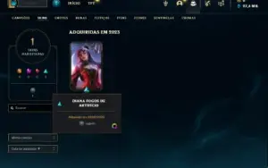 Conta Mestre com 25 Champs e 1 Skin + 7 Fragmentos