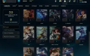 Conta Mestre com 25 Champs e 1 Skin + 7 Fragmentos