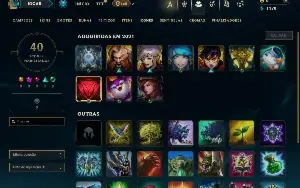 Unranked com 22 Champs e 2 Skins