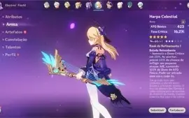 AR 56 com Kazuha, Raiden, Eula, Albedo, Diluc com Túmulo,etc