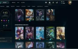 CONTA TOP LEAGUE OF LEGENDS COM 143 SKINS