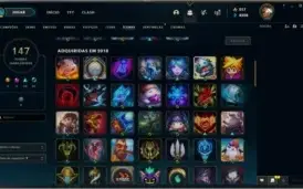 CONTA TOP LEAGUE OF LEGENDS COM 143 SKINS
