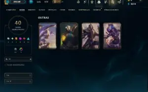 Unranked com 90 Champs e 40 Skins