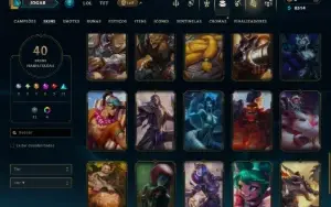 Unranked com 90 Champs e 40 Skins