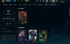 Unranked com 90 Champs e 40 Skins