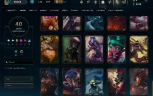 Unranked com 90 Champs e 40 Skins