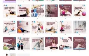 Pack Canva Pilates - 25 Artes Editáveis