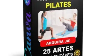 Pack Canva Pilates - 25 Artes Editáveis