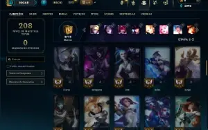 Unranked com 60 Champs e 26 Skins ( ADC / SUP / MID )