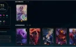 Conta de lol ( League of Legends) 75 skins. todos campeões.