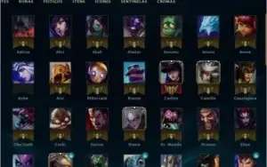 Vendo conta platina lol +100 champ e 30 skins