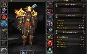 Druid ilvl 445 equipado - Aotc, Ksh e PvP Set Elite