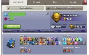 VENDO CV 12 CLASH OF CLANS VILA TOP CLAN TOP
