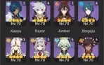 Conta genshin com 18 Personagens T5 e 5 armas T5