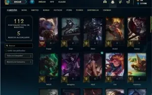 Conta Unranked com 52 champs e 14 Skins