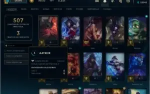 conta lol platina lv 333 todos os champion