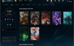 conta lol platina lv 333 todos os champion